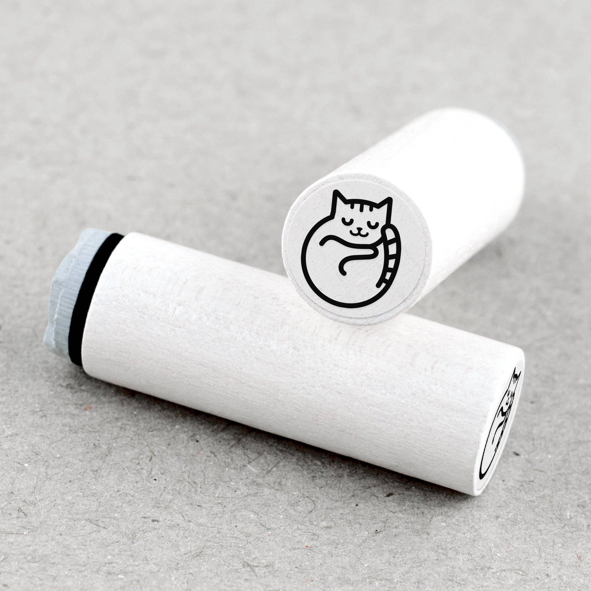 MINI RUBBER STAMP // SLEEPING CAT