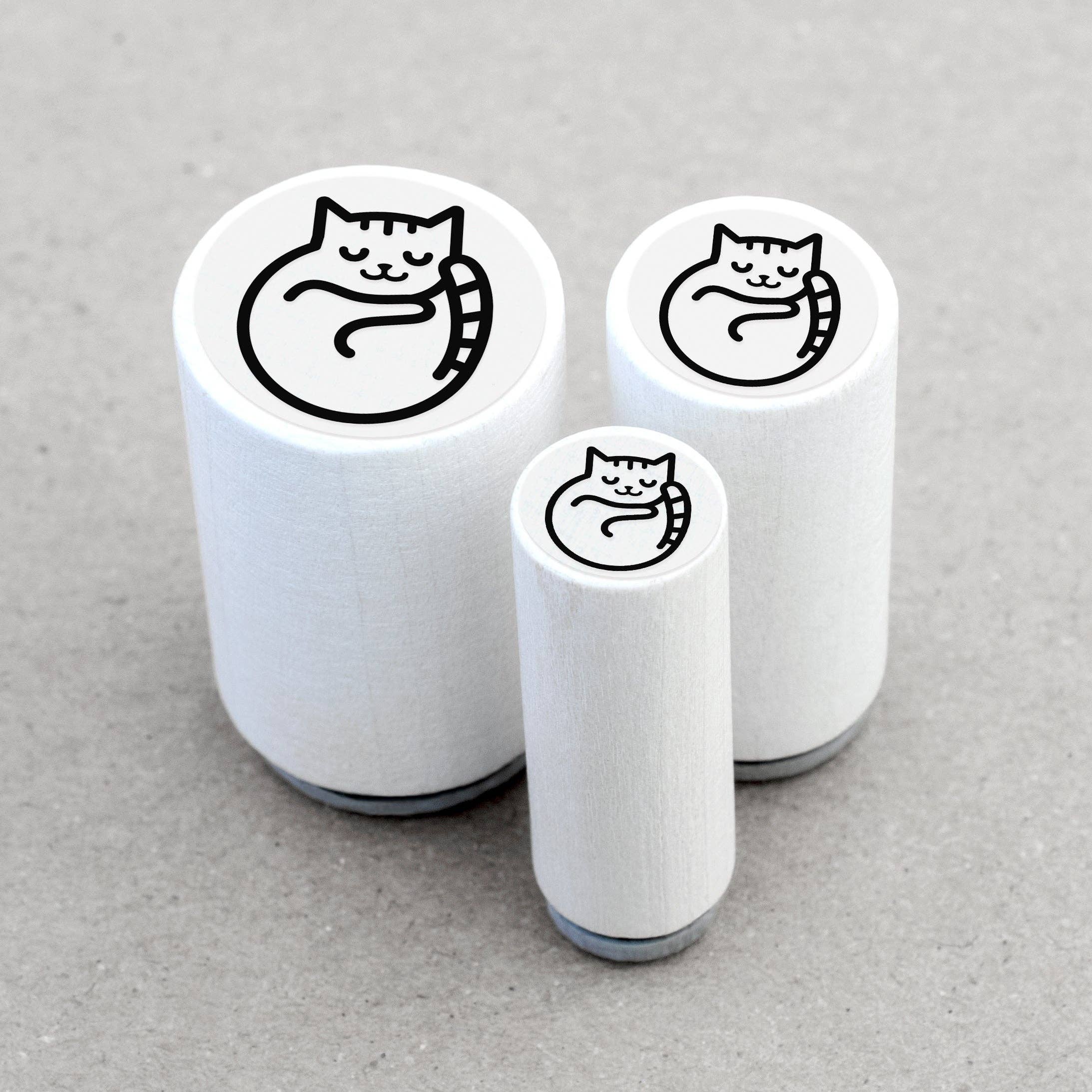 MINI RUBBER STAMP // SLEEPING CAT