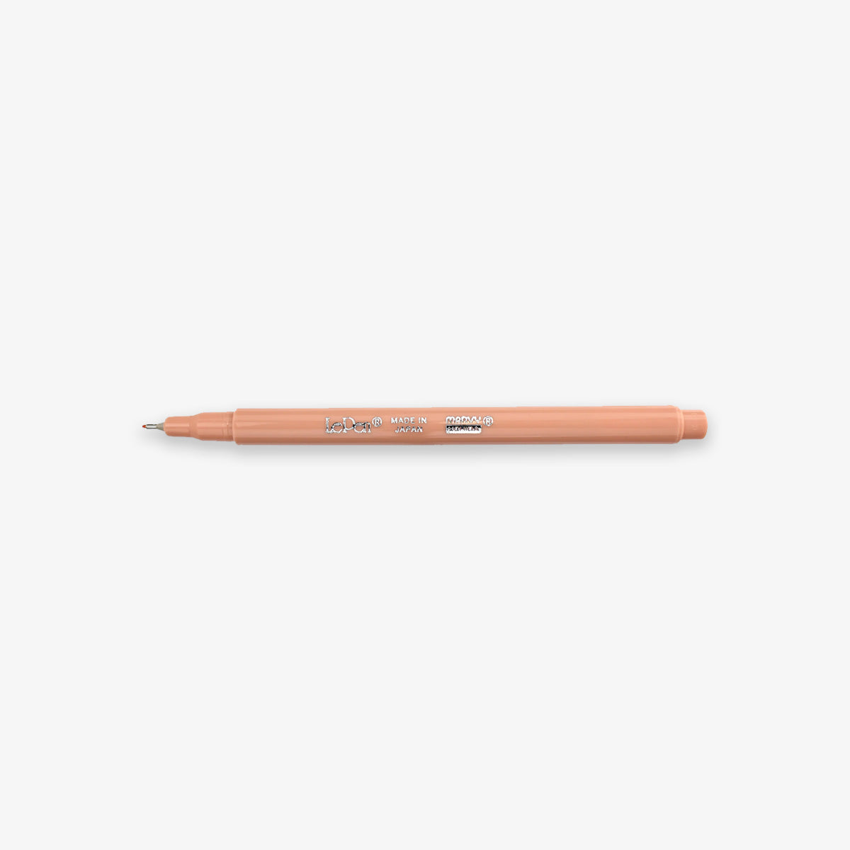Le Pen felt-tipped fineliner from Marvy Uchida in the color coral peach on a white background.
