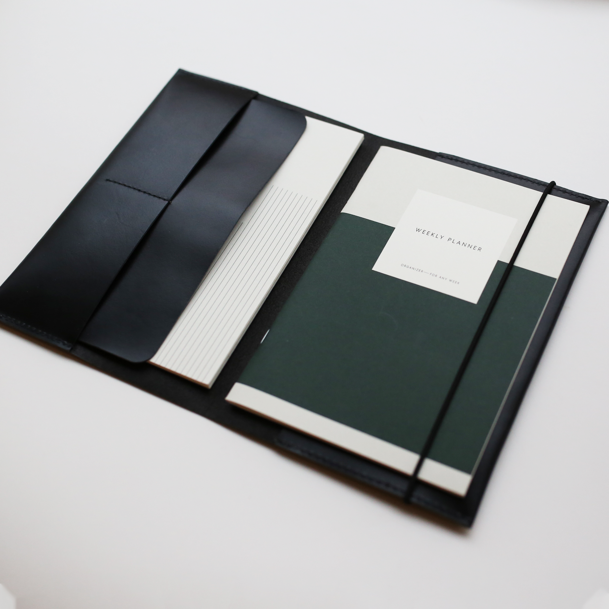 LEATHER CASE, A5 // BLACK