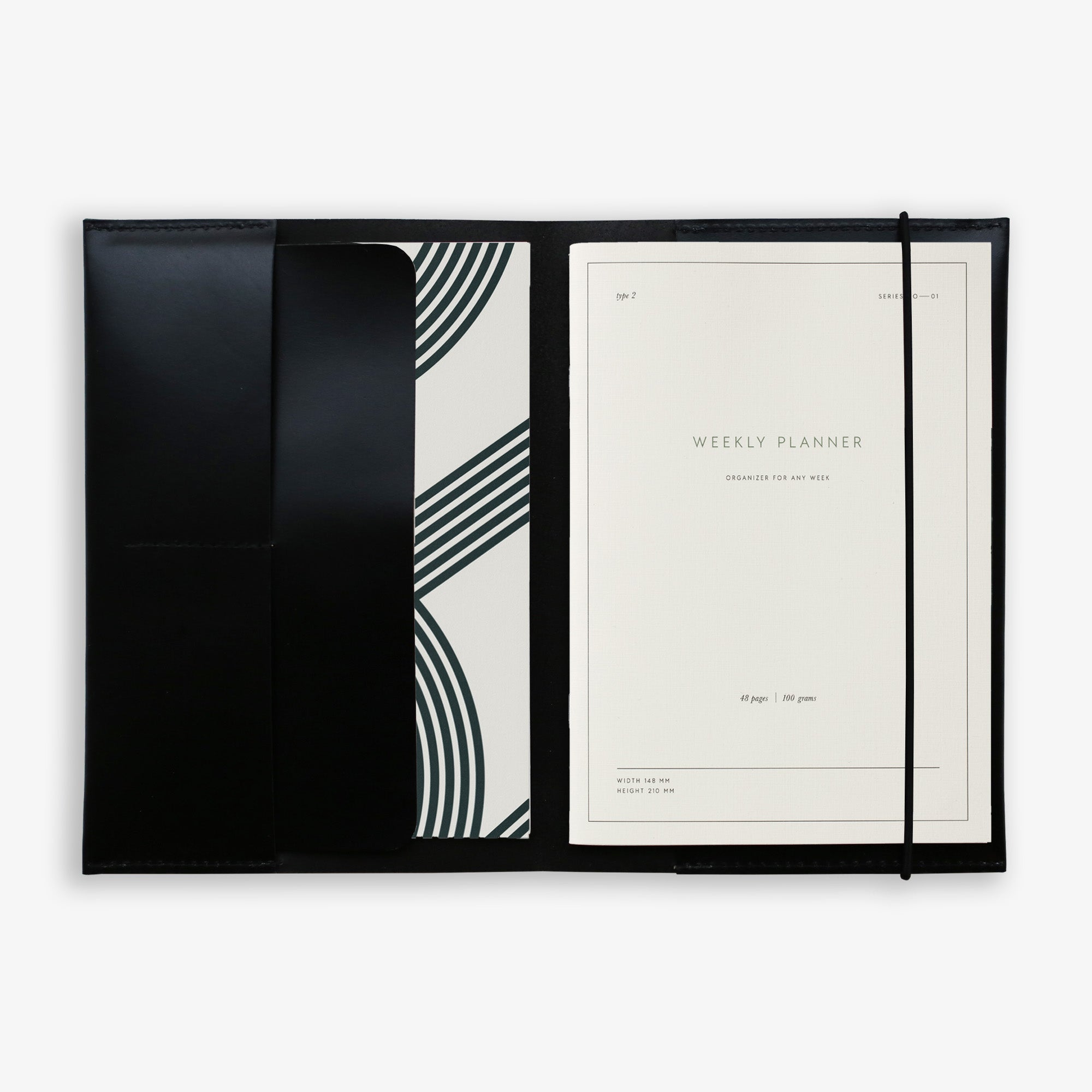 LEATHER CASE, A5 // BLACK