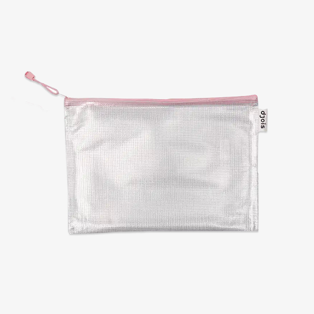 MESH ZIPPER BAG A4 // PASTEL PINK