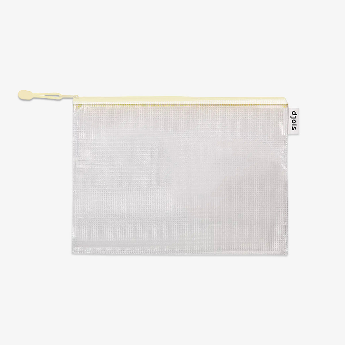 MESH ZIPPER BAG A4 // PASTEL YELLOW