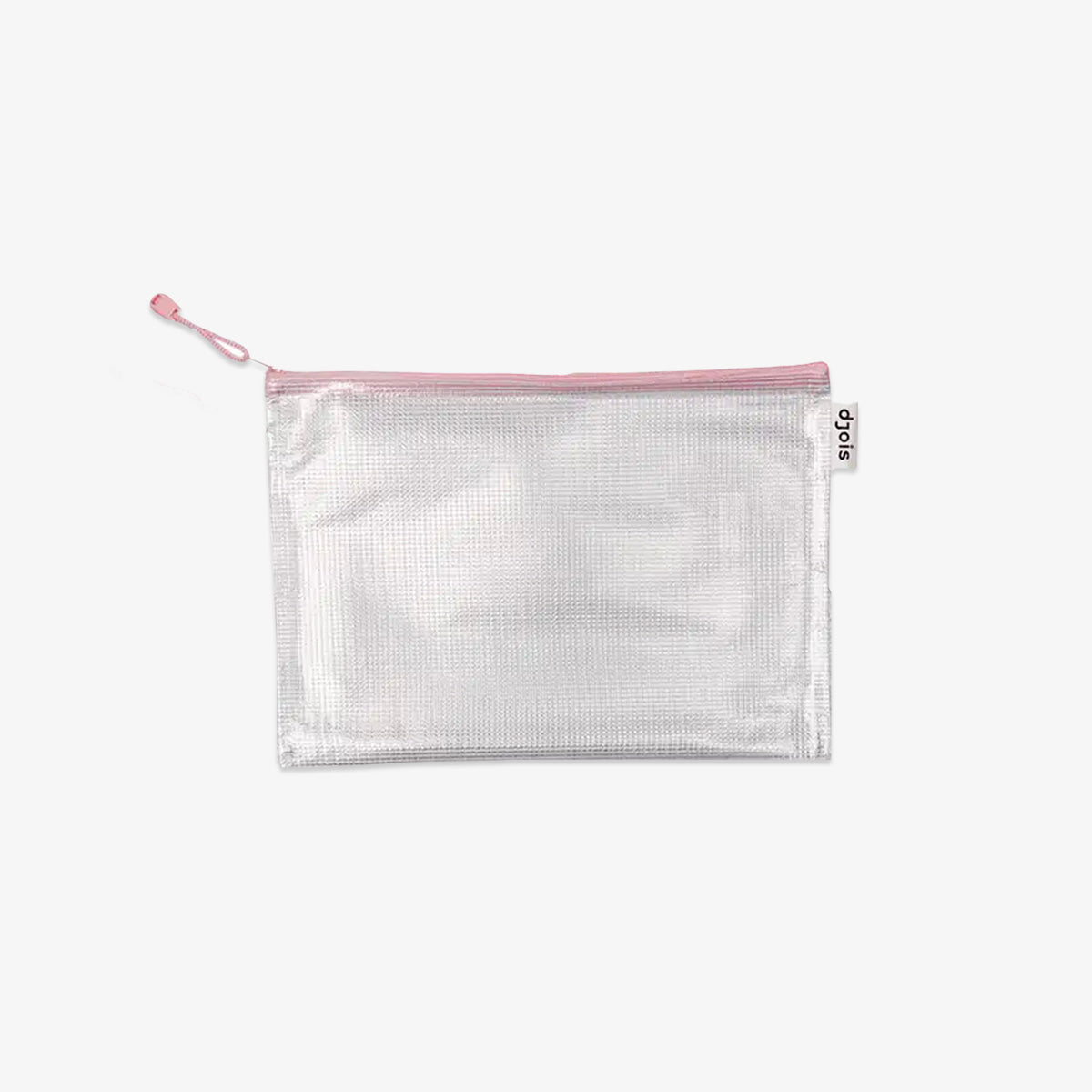 MESH ZIPPER BAG A5 // PASTEL PINK