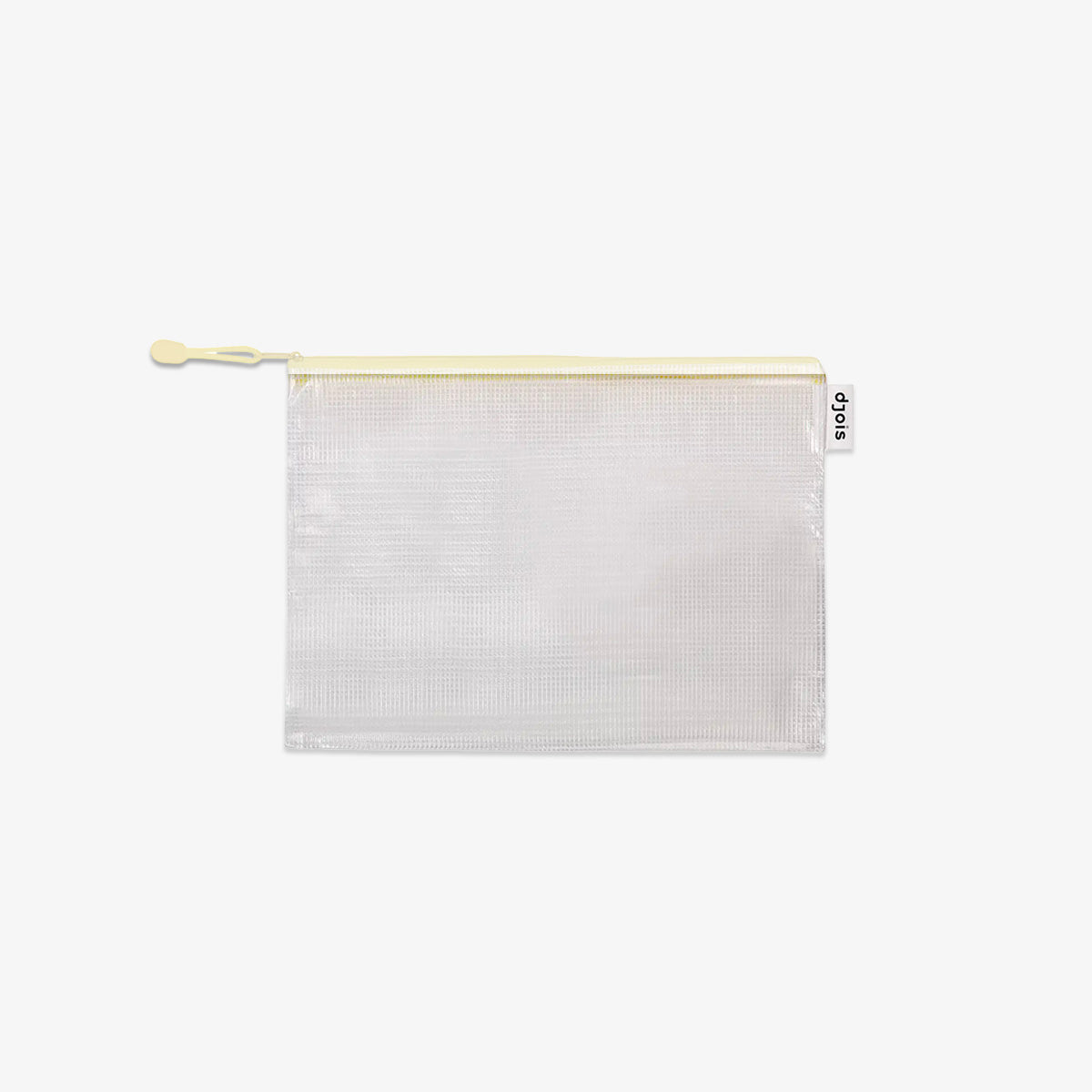 MESH ZIPPER BAG A5 // PASTEL YELLOW