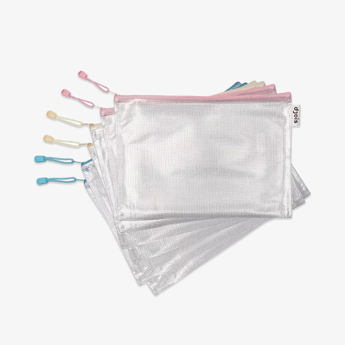 MESH ZIPPER BAG A4 // PASTEL PINK