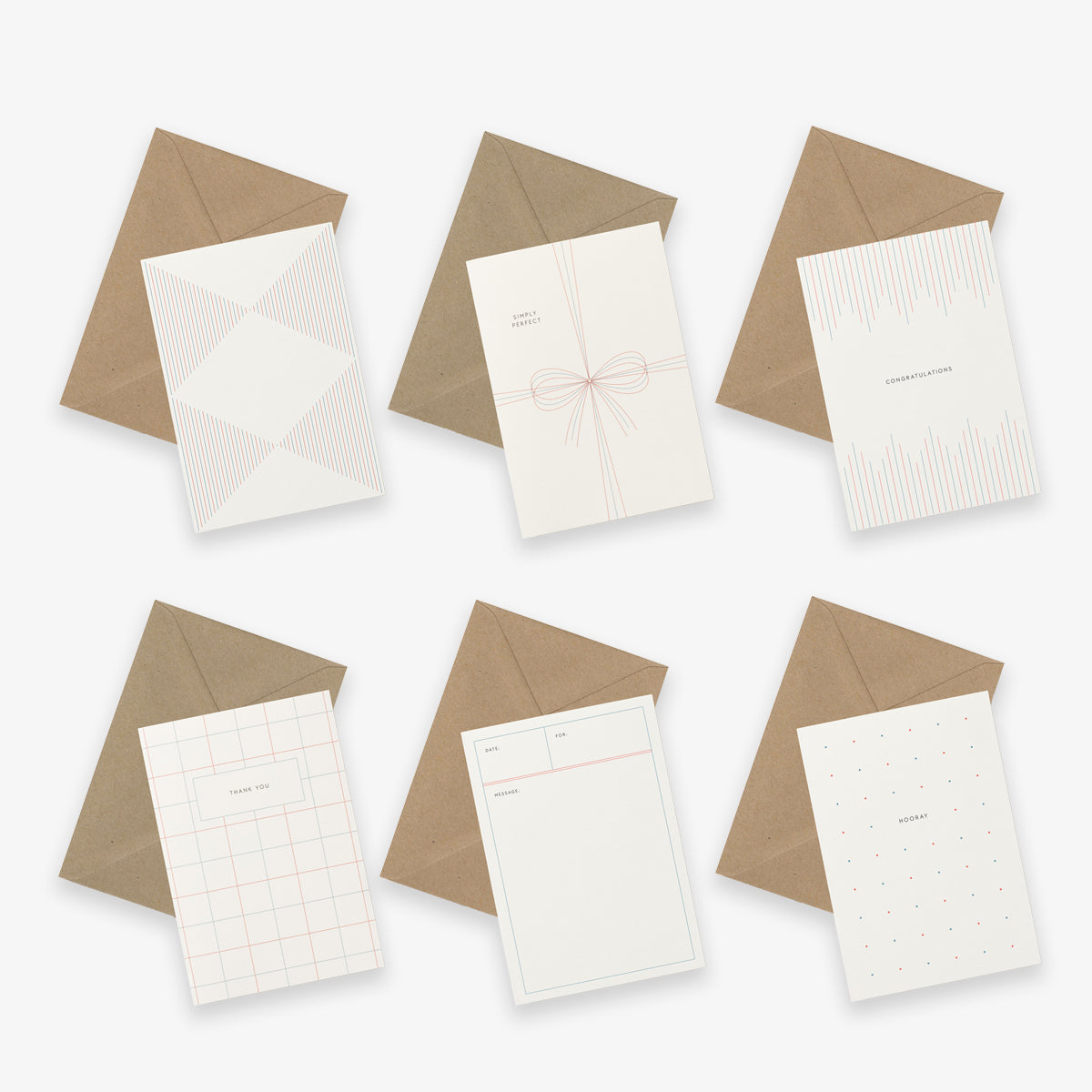 GREETING CARD BUNDLE OF 6 // GRAPHICAL