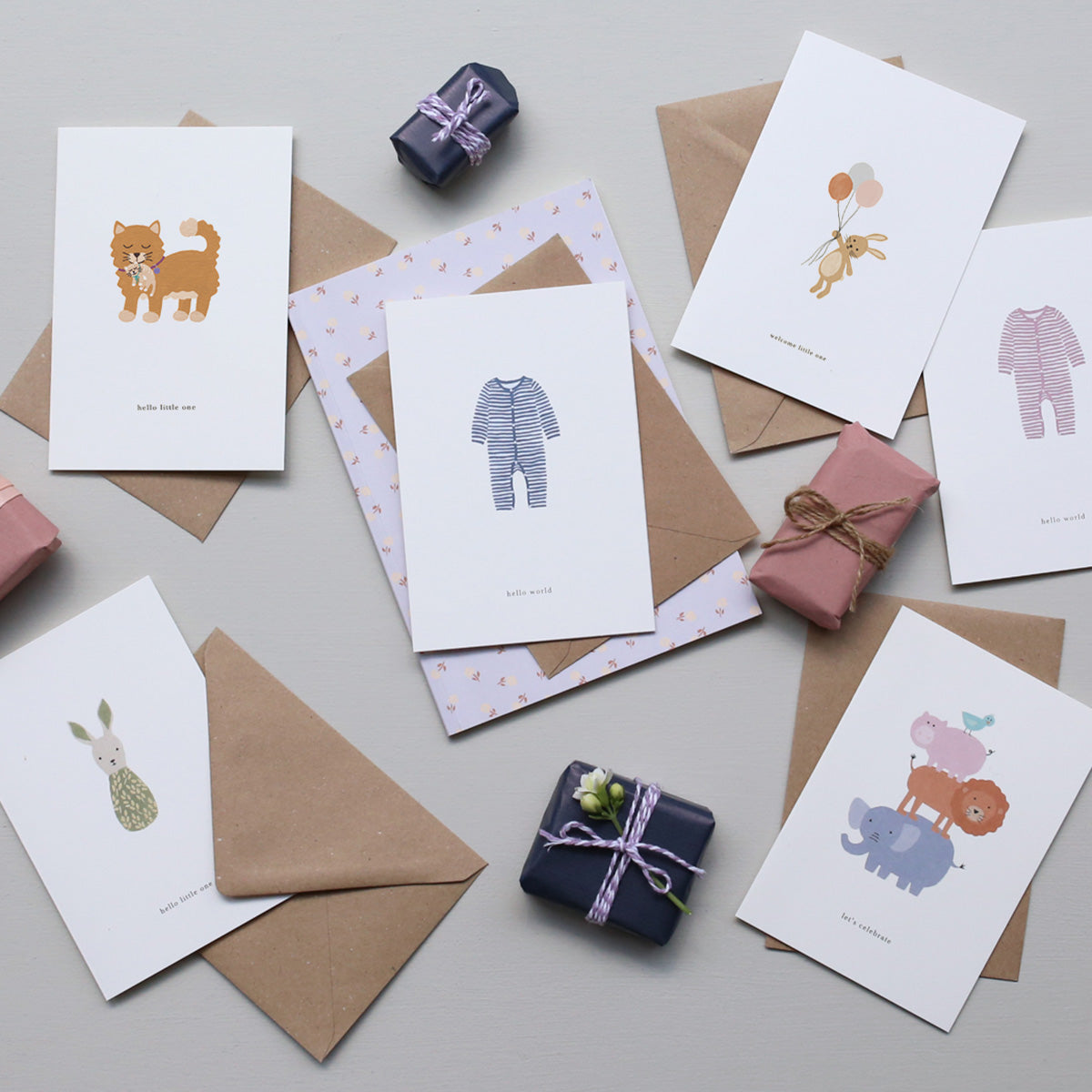 GREETING CARD BUNDLE OF 6 // HELLO BABY