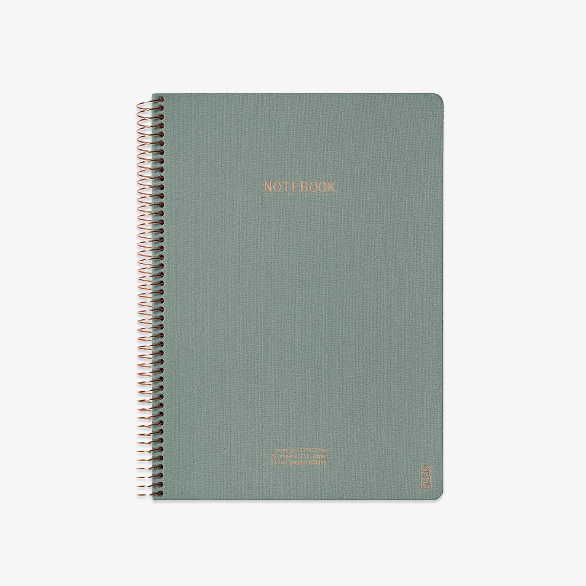 KOZO SPIRAL-BOUND NOTEBOOK A4 // ALOE VERA