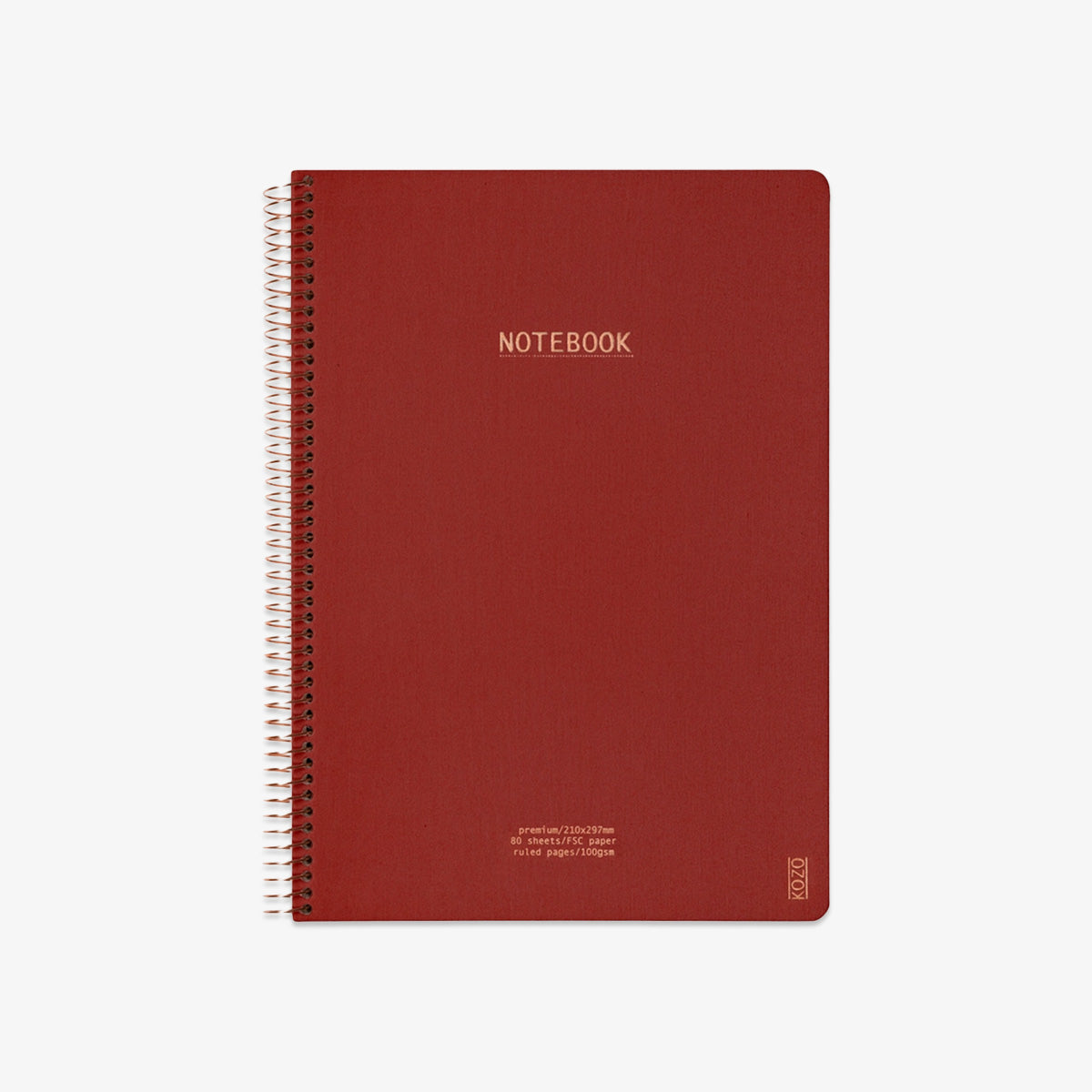 KOZO SPIRAL-BOUND NOTEBOOK A4 // BRIC