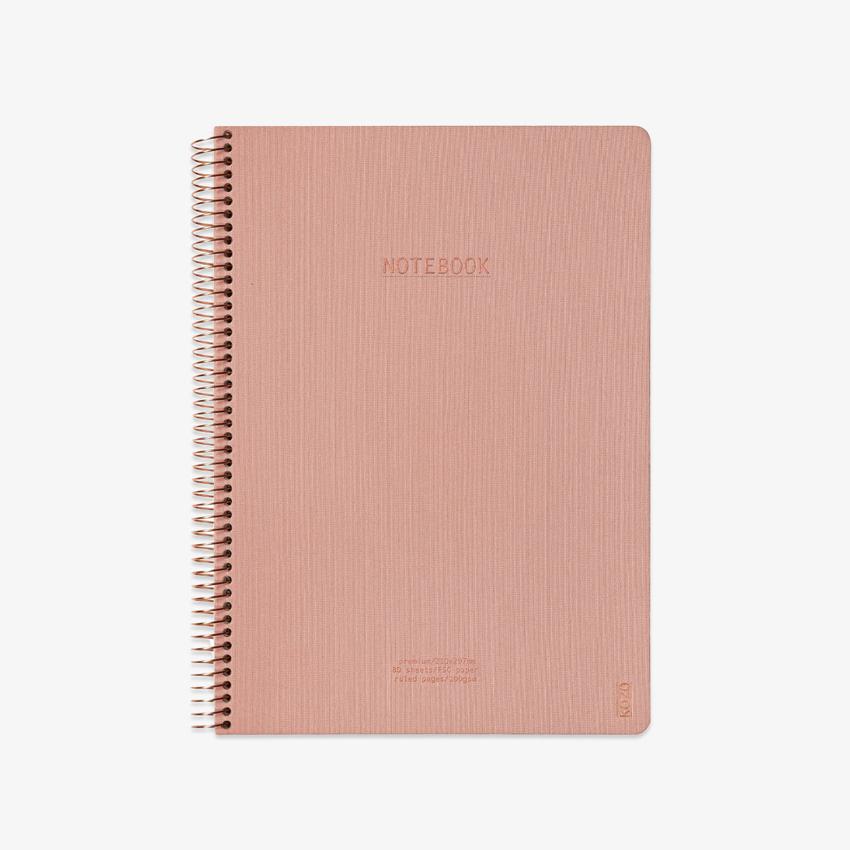 KOZO SPIRAL-BOUND NOTEBOOK A4 // MUTED BLUSH
