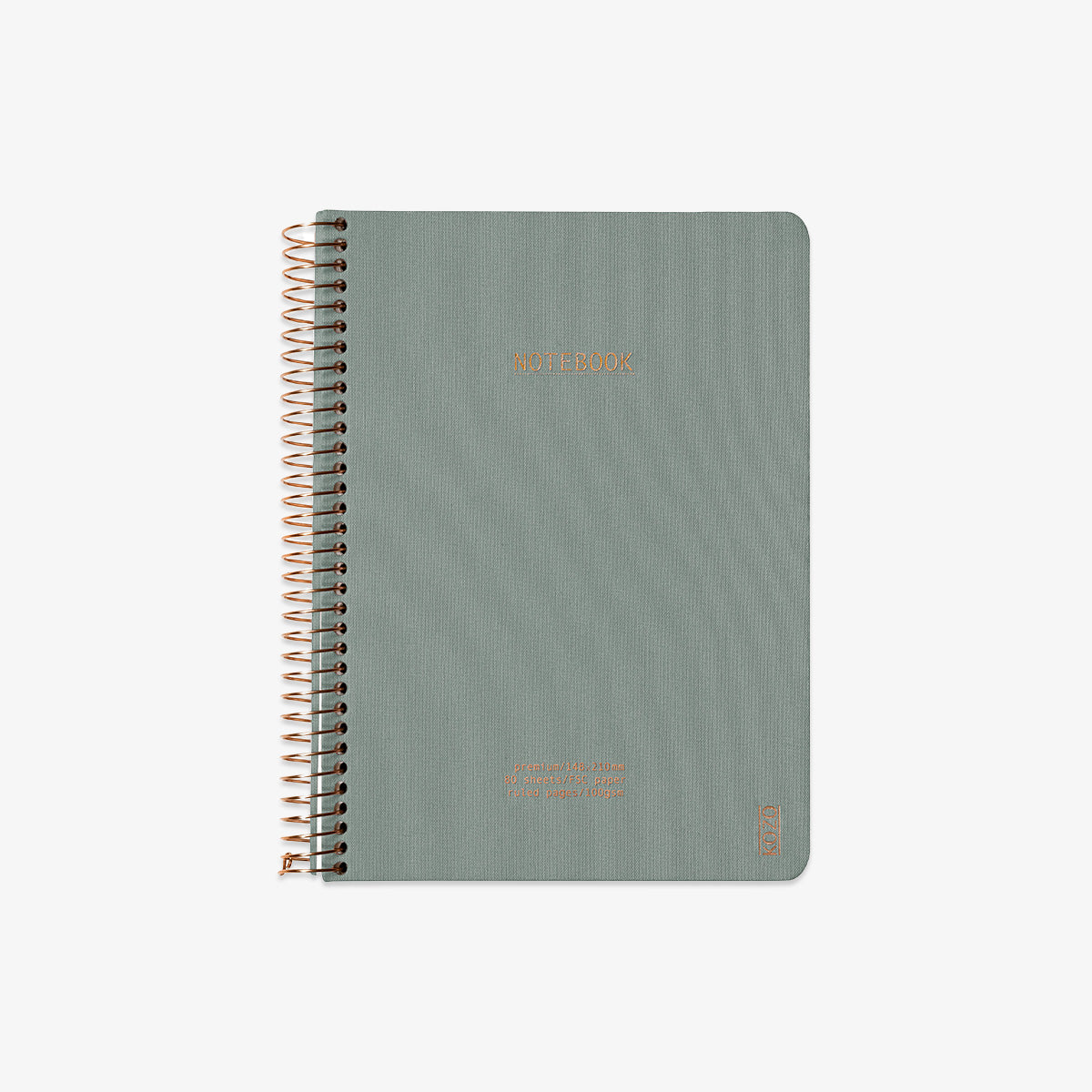 KOZO SPIRAL-BOUND NOTEBOOK A5 // ALOE VERA