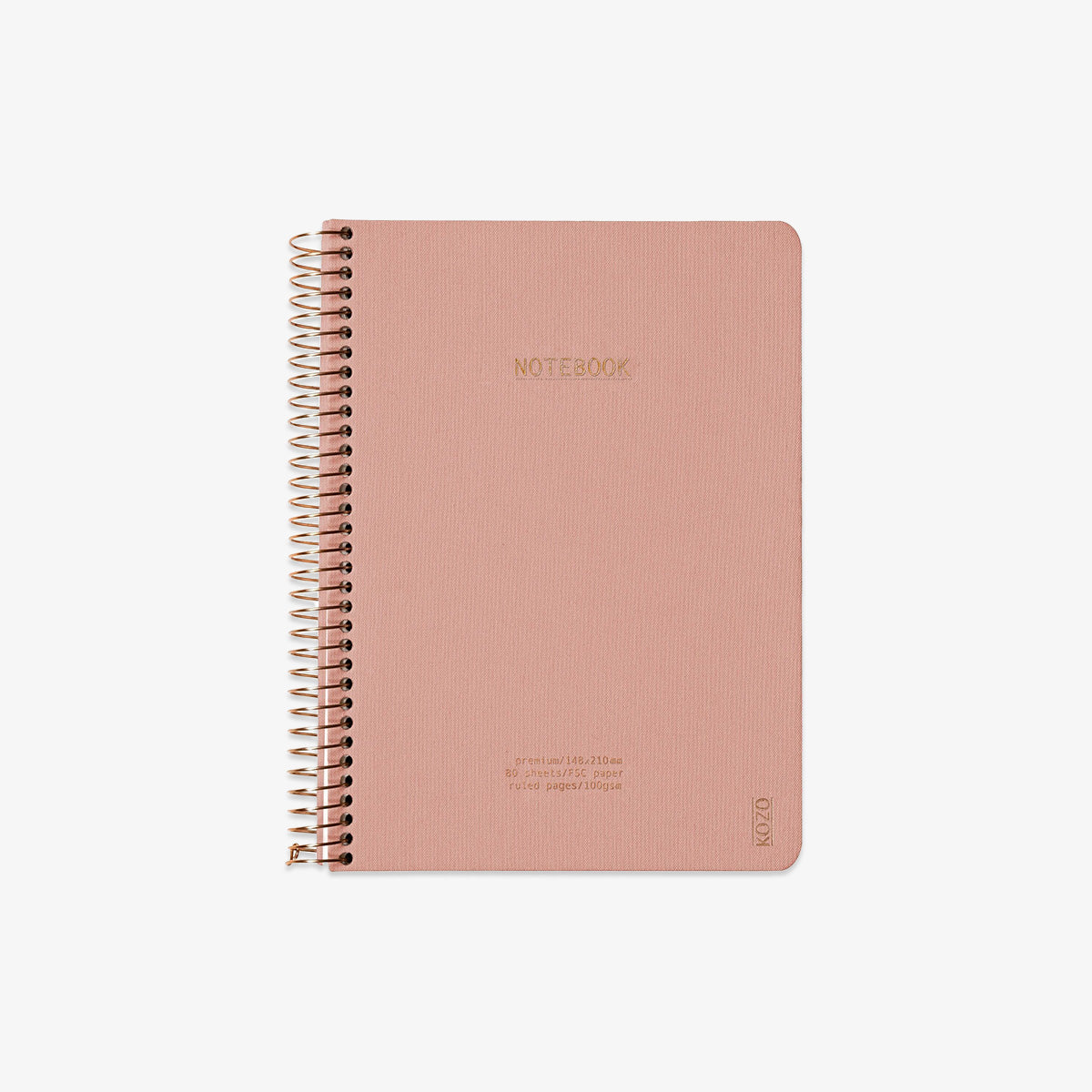 KOZO SPIRAL-BOUND NOTEBOOK A5 // MUTED BLUSH
