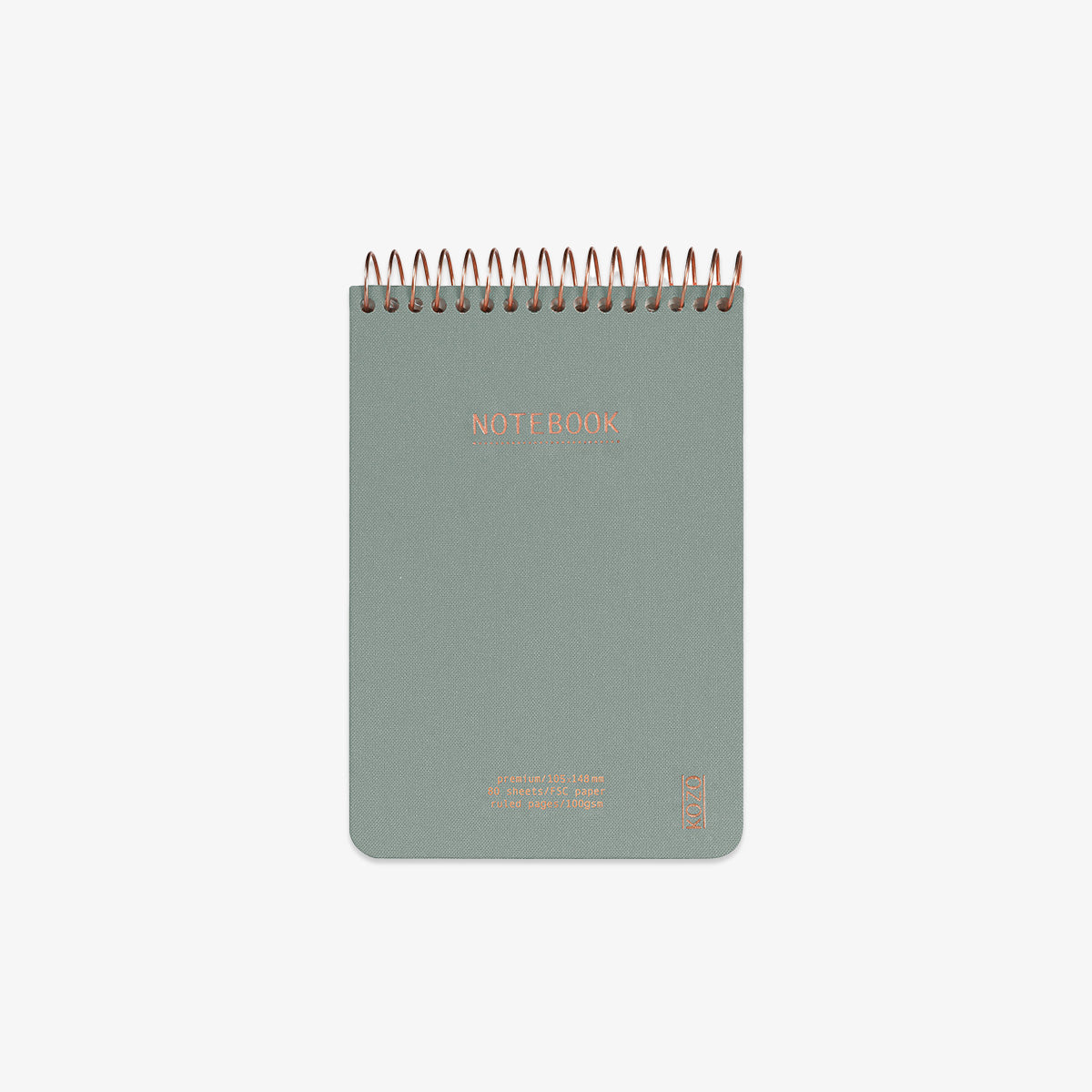 KOZO SPIRAL-BOUND NOTEBOOK A6 // ALOE VERA