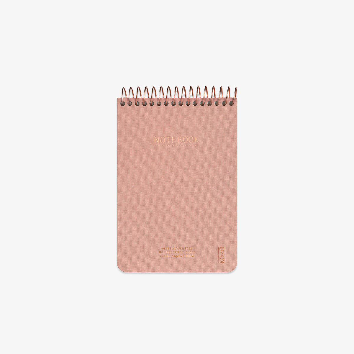 KOZO SPIRAL-BOUND NOTEBOOK A6 // MUTED BLUSH