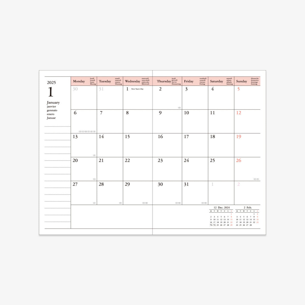 CALENDAR SEP 2025 - DEC 2026 A6 // STORAGE.IT BLUE