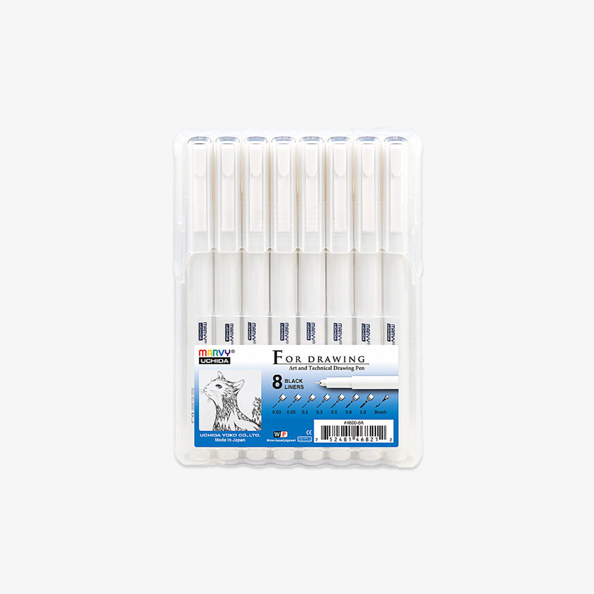 LE PEN FOR DRAWING SET 8 PCS // BLACK