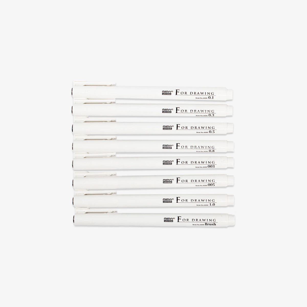 LE PEN FOR DRAWING SET 8 PCS // BLACK