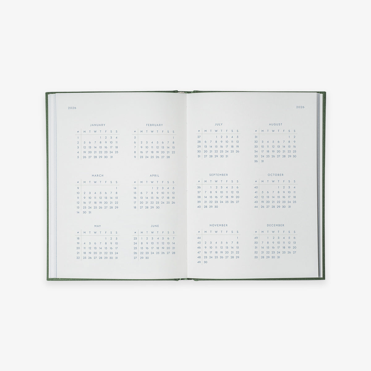 NOTEBOOK CALENDAR 2026 // ENGLISH