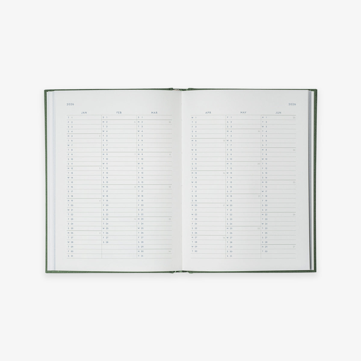 NOTEBOOK CALENDAR 2026 // ENGLISH
