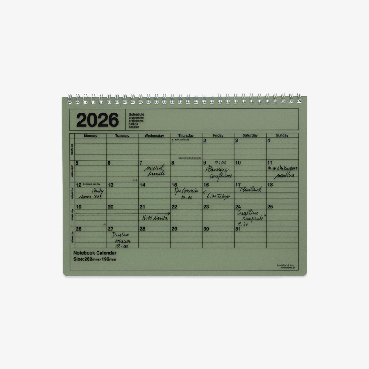 NOTEBOOK CALENDAR 2026 M // KHAKI