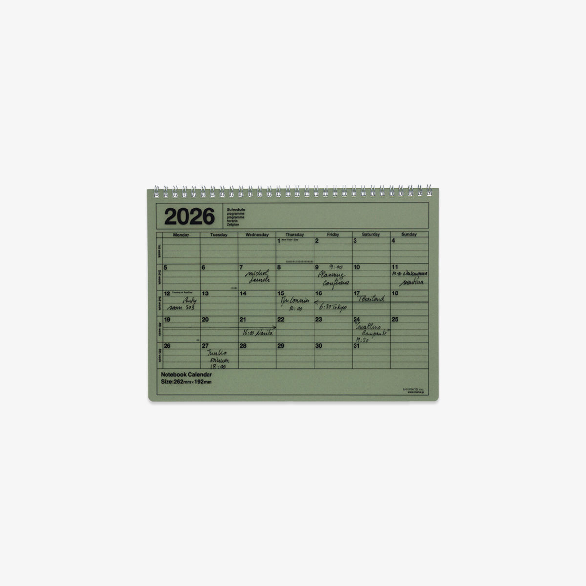 NOTEBOOK CALENDAR 2026 S // KHAKI