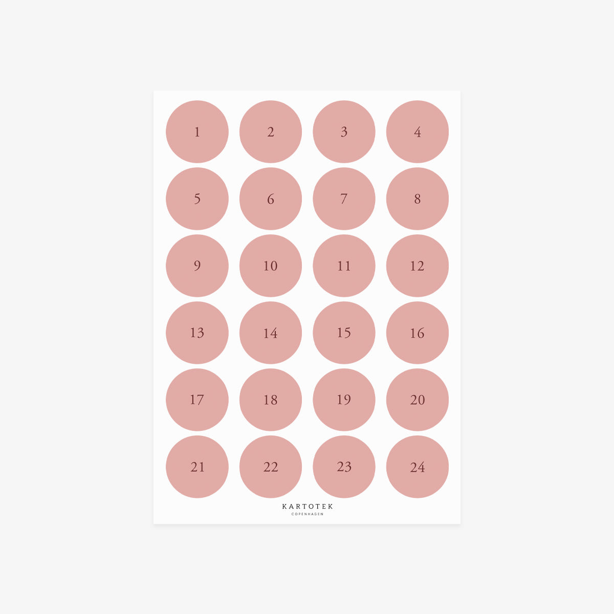 STICKERS // ADVENT NUMBERS 1-24