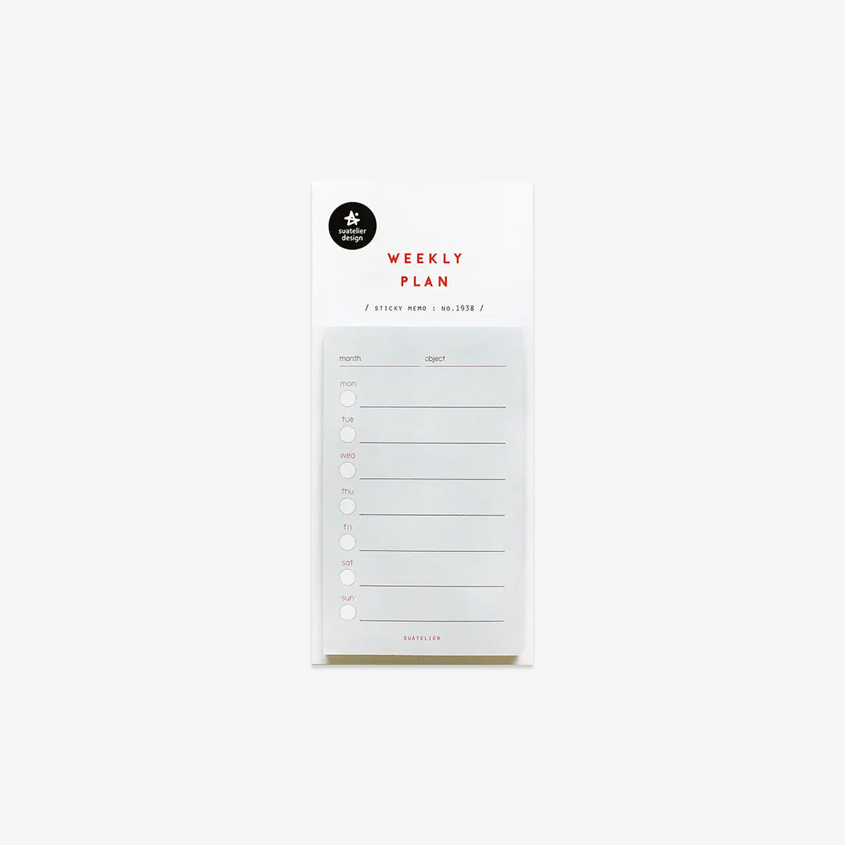 STICKY PLANNER MEMO PAD // WEEKLY PLAN