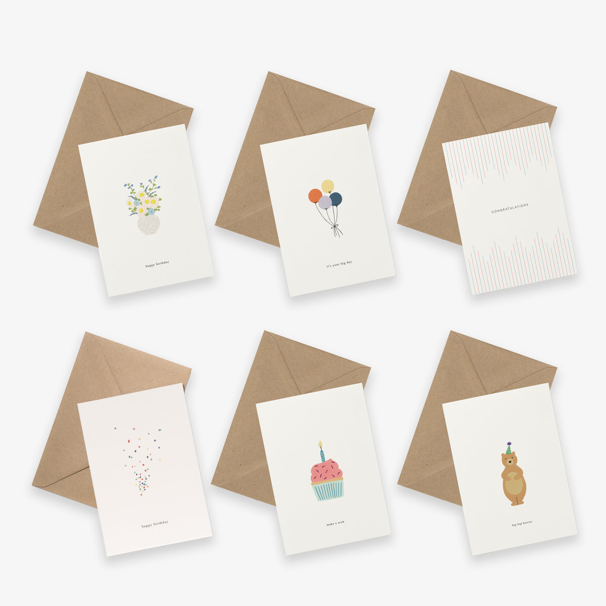 GREETING CARD BUNDLE OF 6 // BIRTHDAY