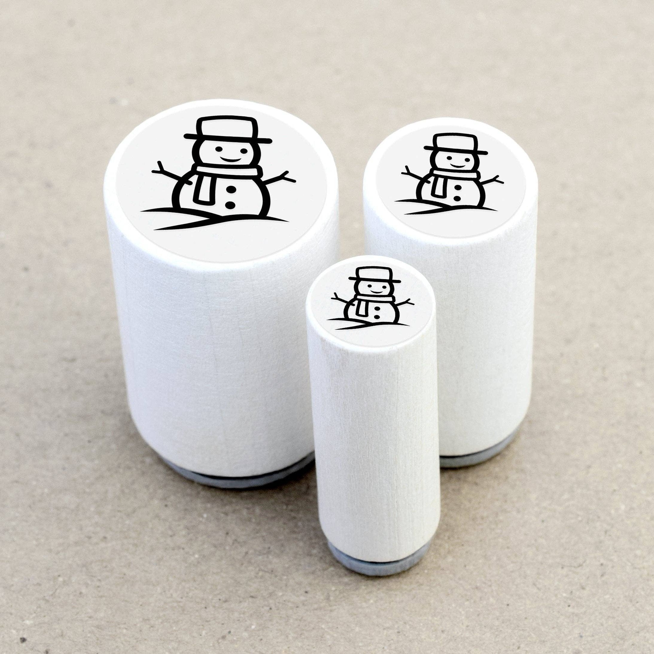 MINI RUBBER STAMP // SNOWMAN