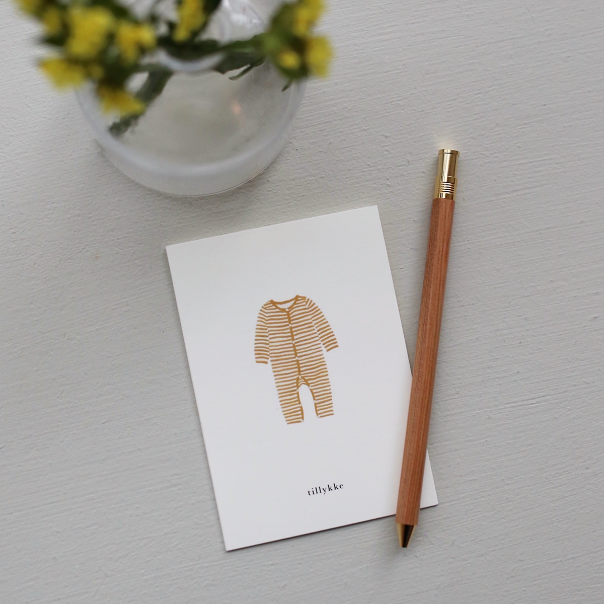 SMALL GREETING CARD // SPARKEDRAGT OKKER (DANISH)
