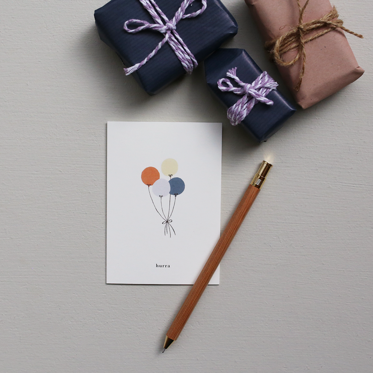 SMALL GREETING CARD // BALLONER (DANISH)