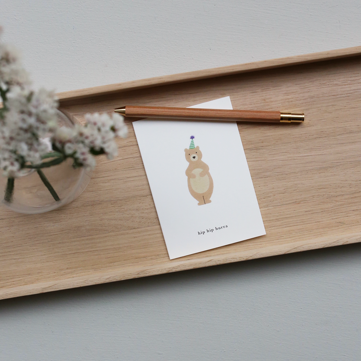 SMALL GREETING CARD // FØDSELSDAGSBJØRN (DANISH)