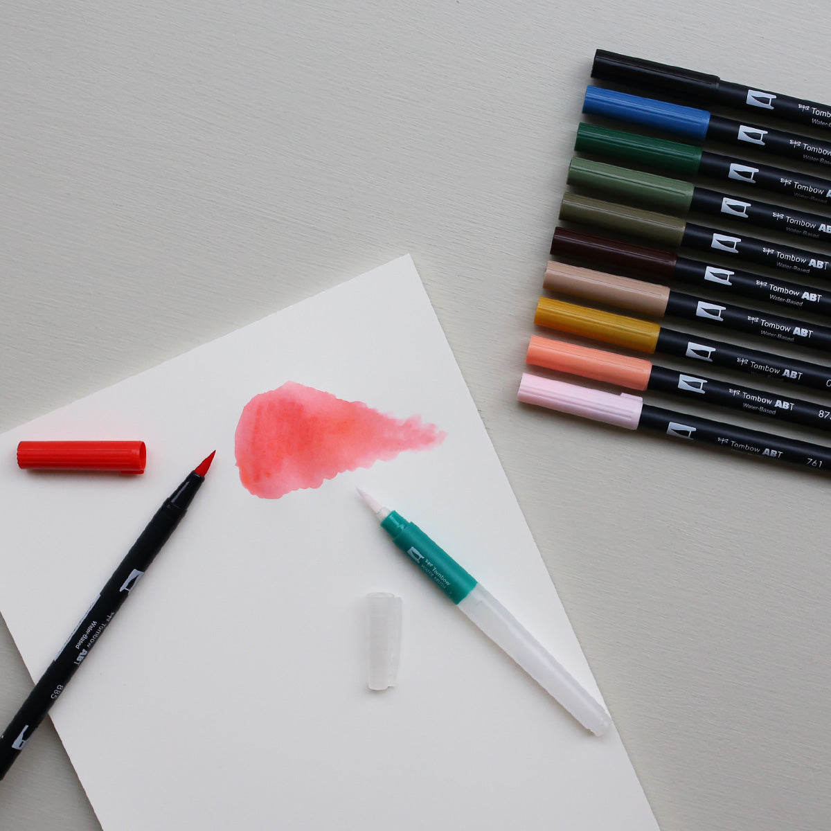 ABT DUAL BRUSH PEN // WARM RED