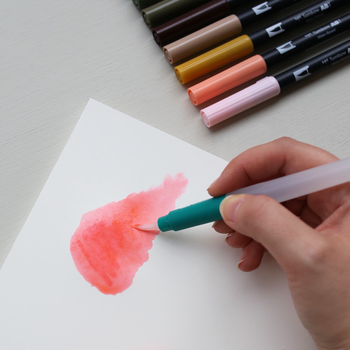 ABT DUAL BRUSH PEN // WARM RED