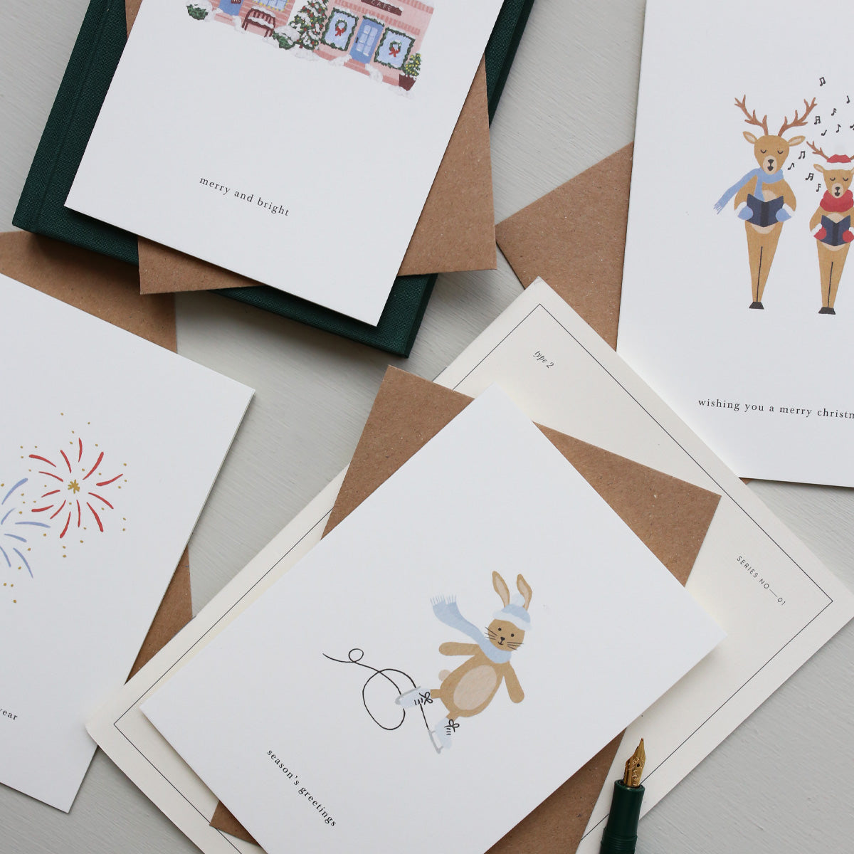 GREETING CARD // ICE SKATING BUNNY