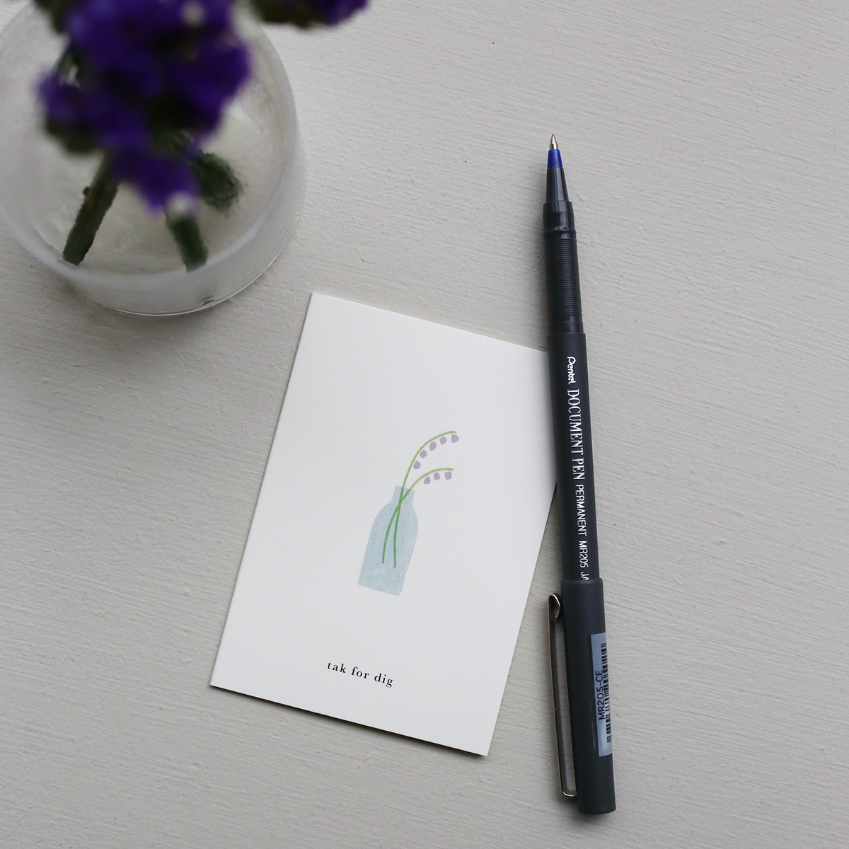 SMALL GREETING CARD // BLOMSTERVASE (DANISH)
