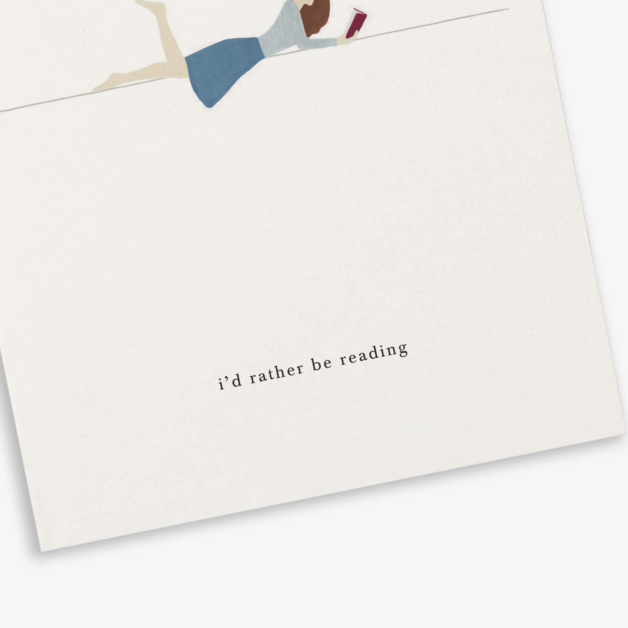GREETING CARD // READING GIRL