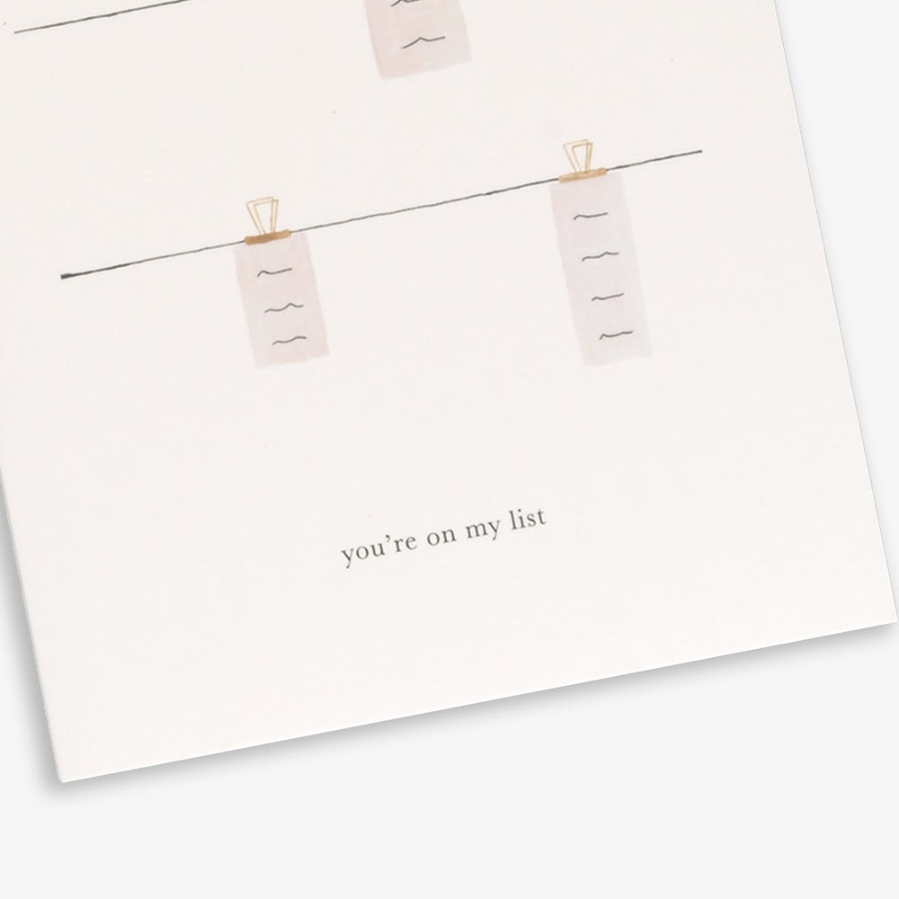 GREETING CARD // LISTS