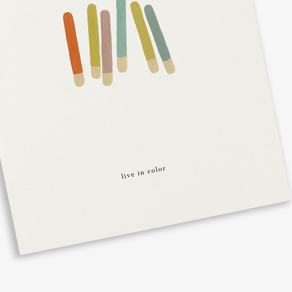 GREETING CARD // COLOR STICKS