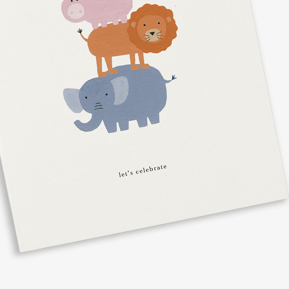 GREETING CARD // ANIMAL TOWER