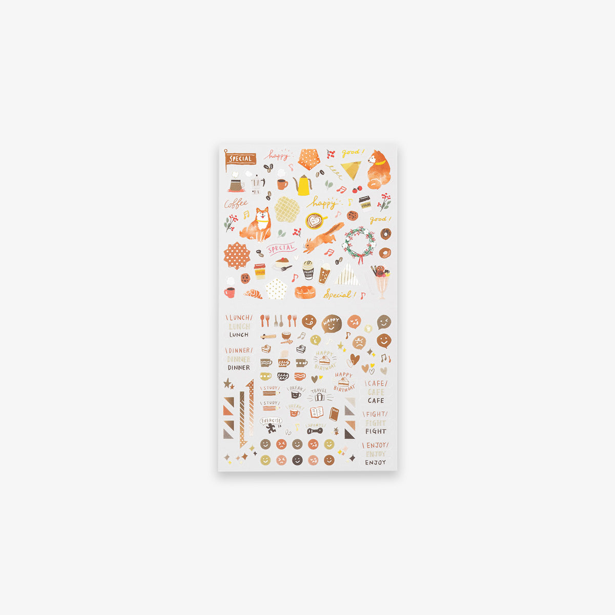 DIARY STICKERS // COLOR BROWN