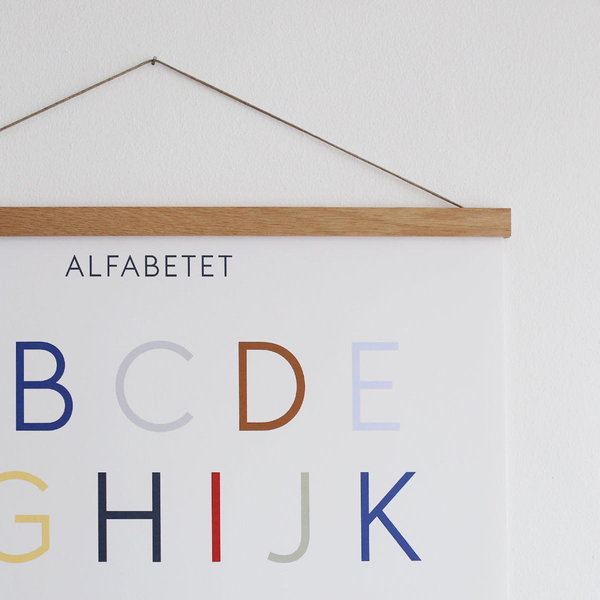 PLAKAT // ALFABETET (DANISH) + OAK FRAME