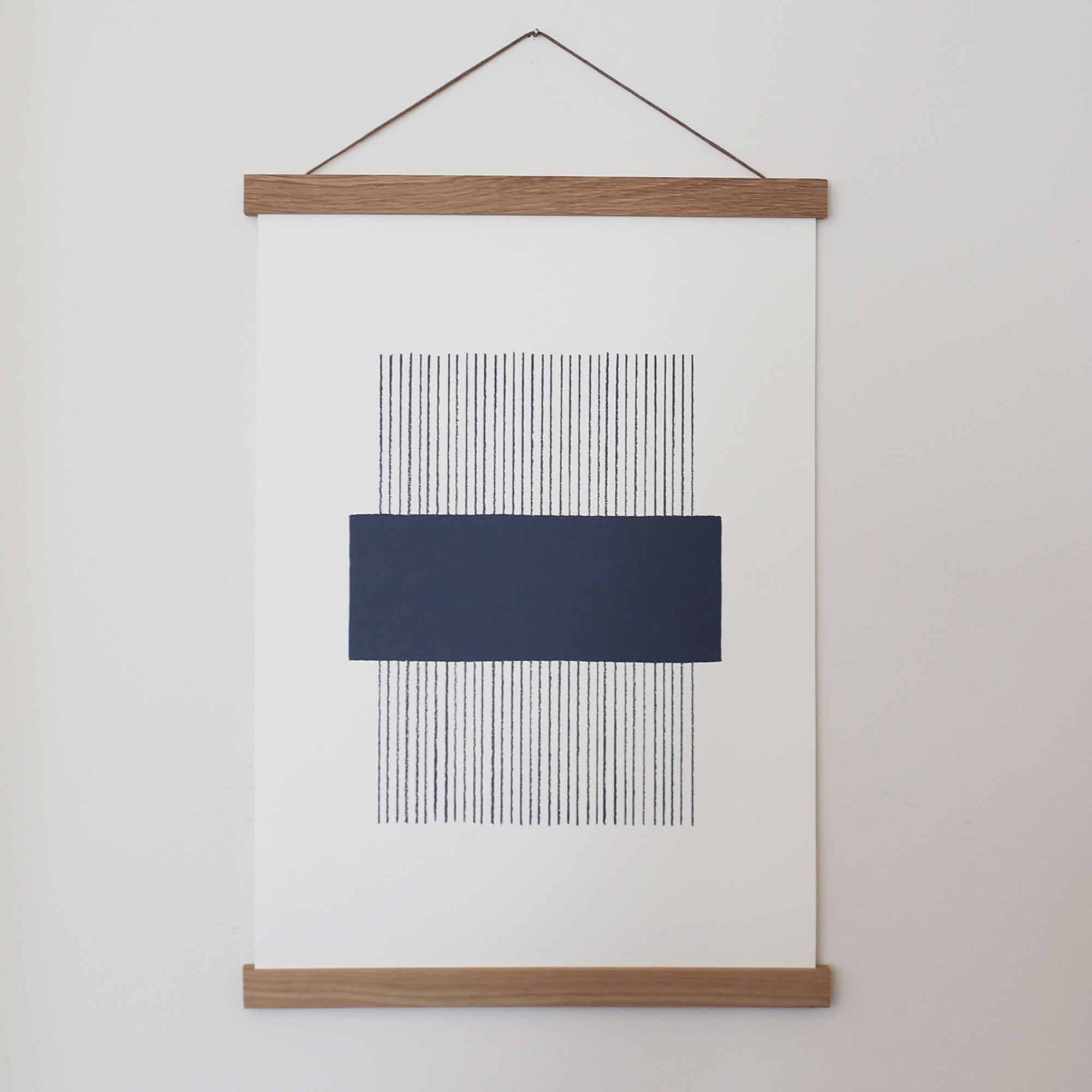 PRINT A3 LINES // NAVY + OAK FRAME