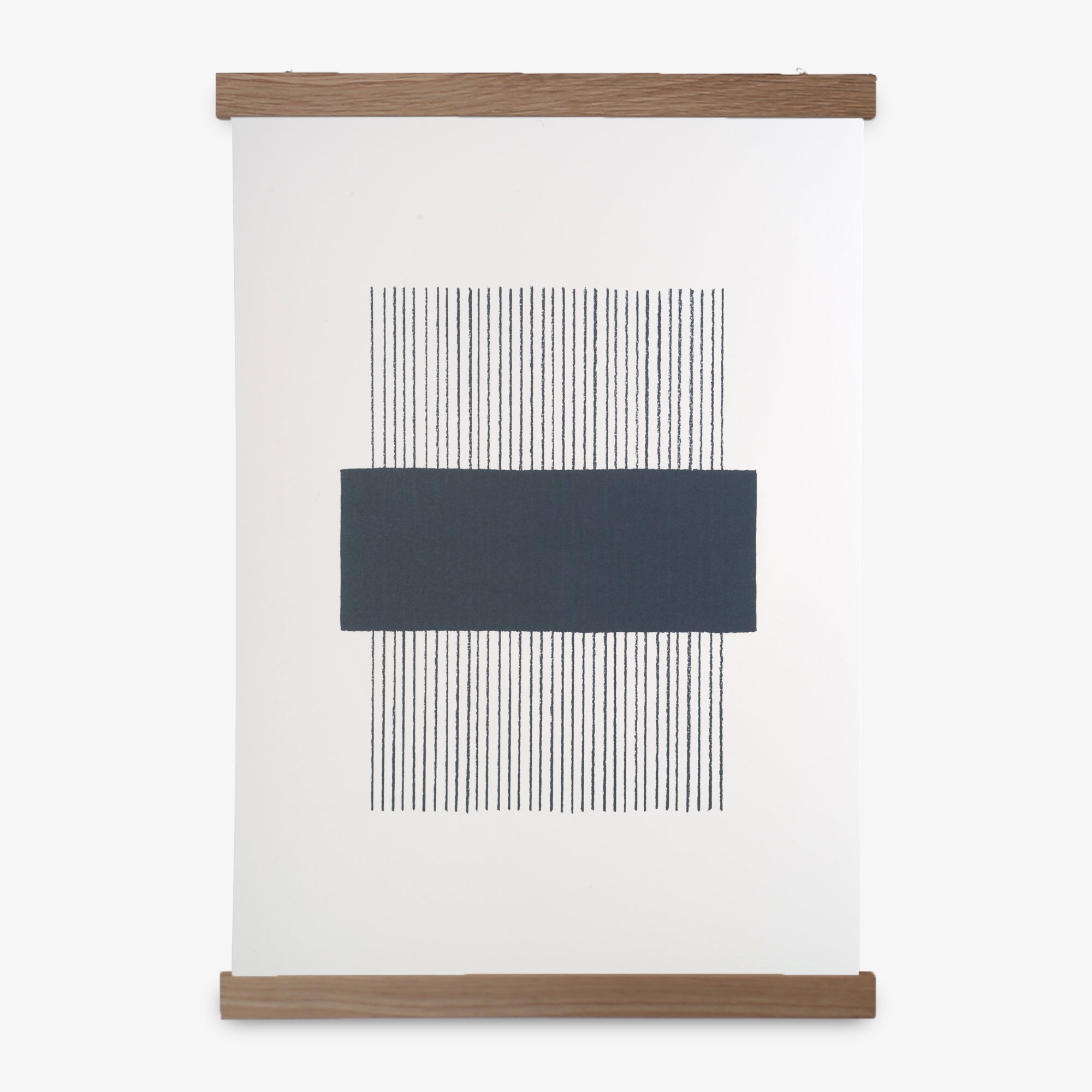 PRINT A3 LINES // NAVY + OAK FRAME