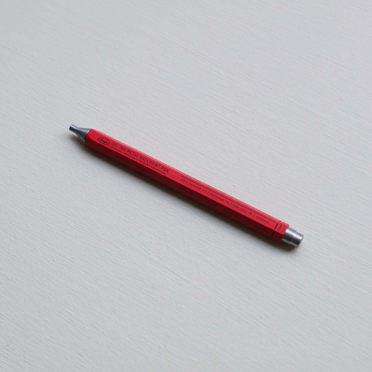 DAYS GEL METAL BALLPOINT PEN 0.5MM // RED