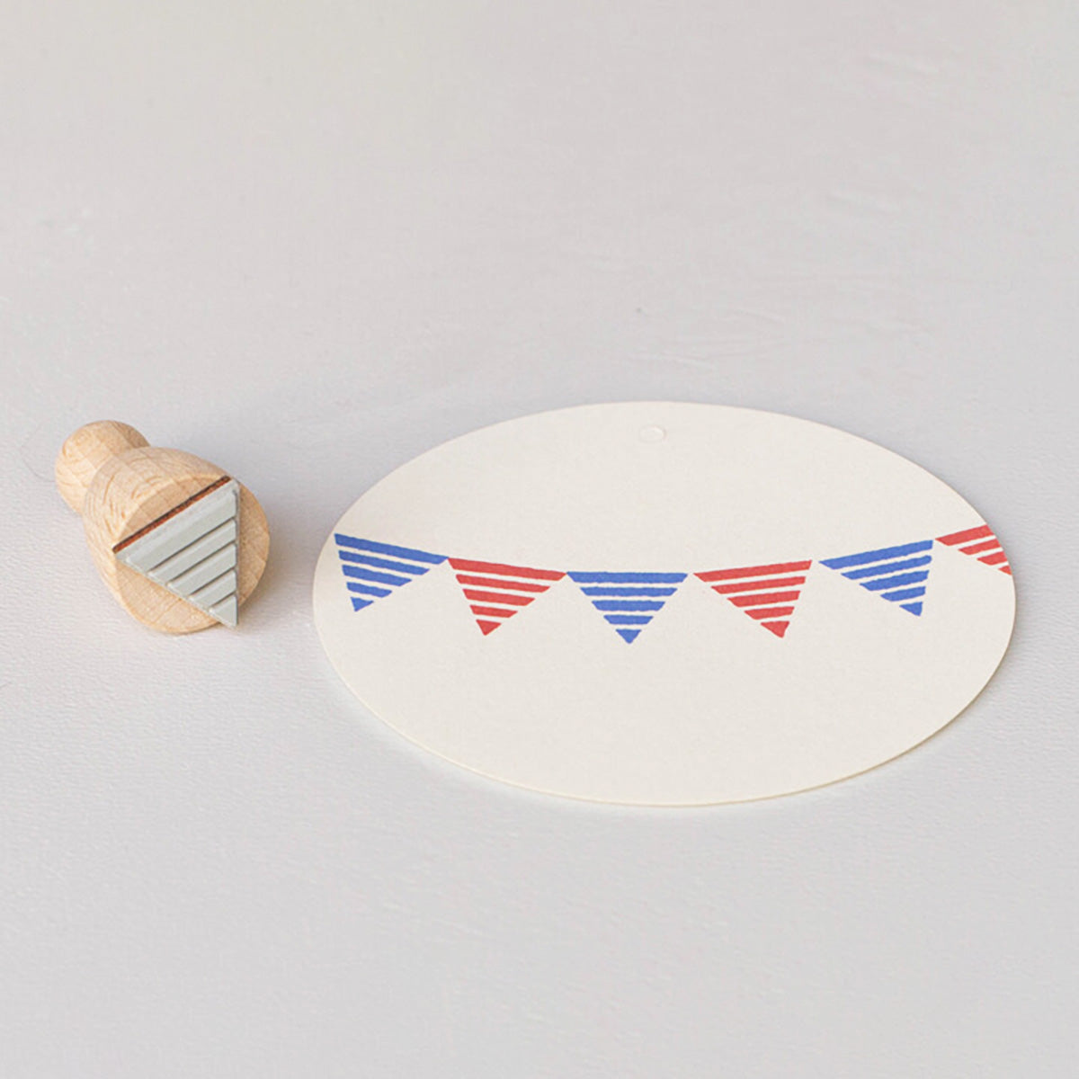 RUBBER STAMP // GARLAND FLAG STRIPED