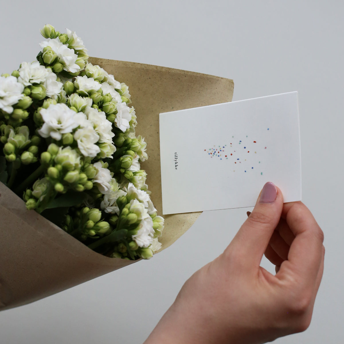 SMALL GREETING CARD // KONFETTI (DANISH)