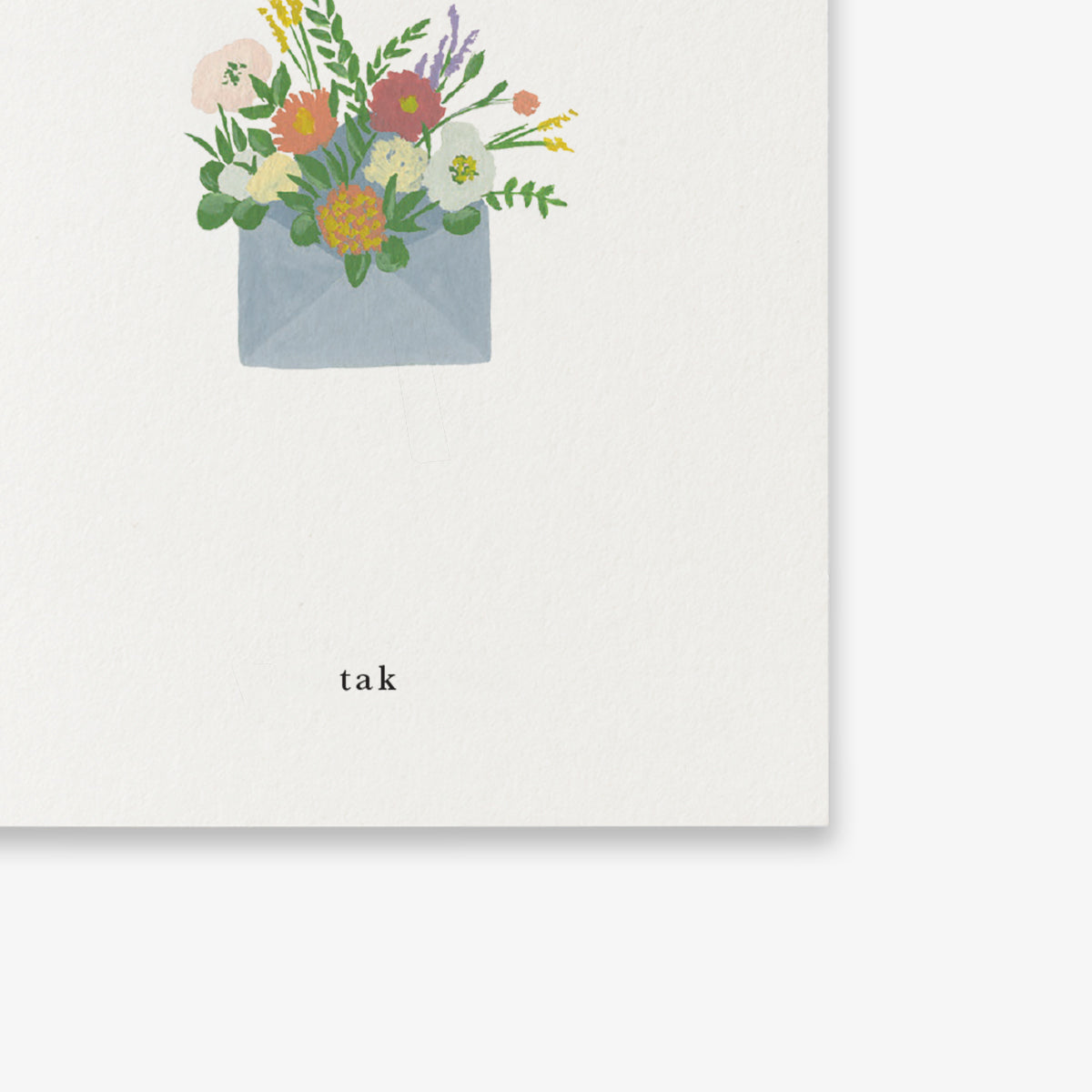 SMALL GREETING CARD // BLOMSTERKUVERT (DANISH)
