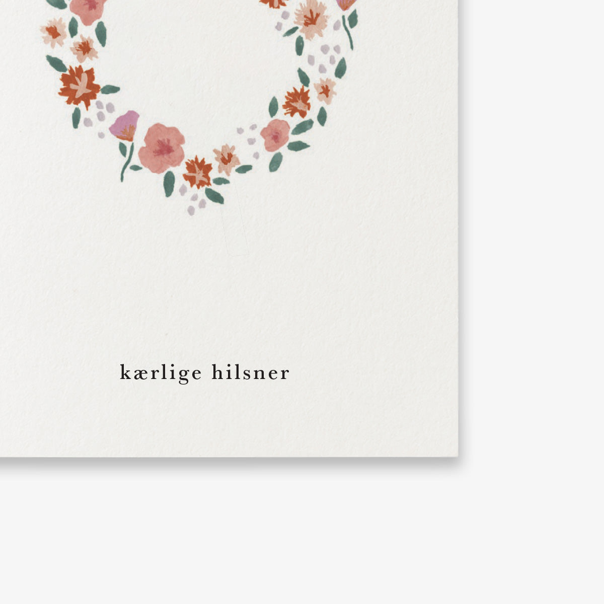 SMALL GREETING CARD // HJERTEKRANS (DANISH)